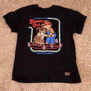 Steven Rhodes “Caring for your Demon cat” tee